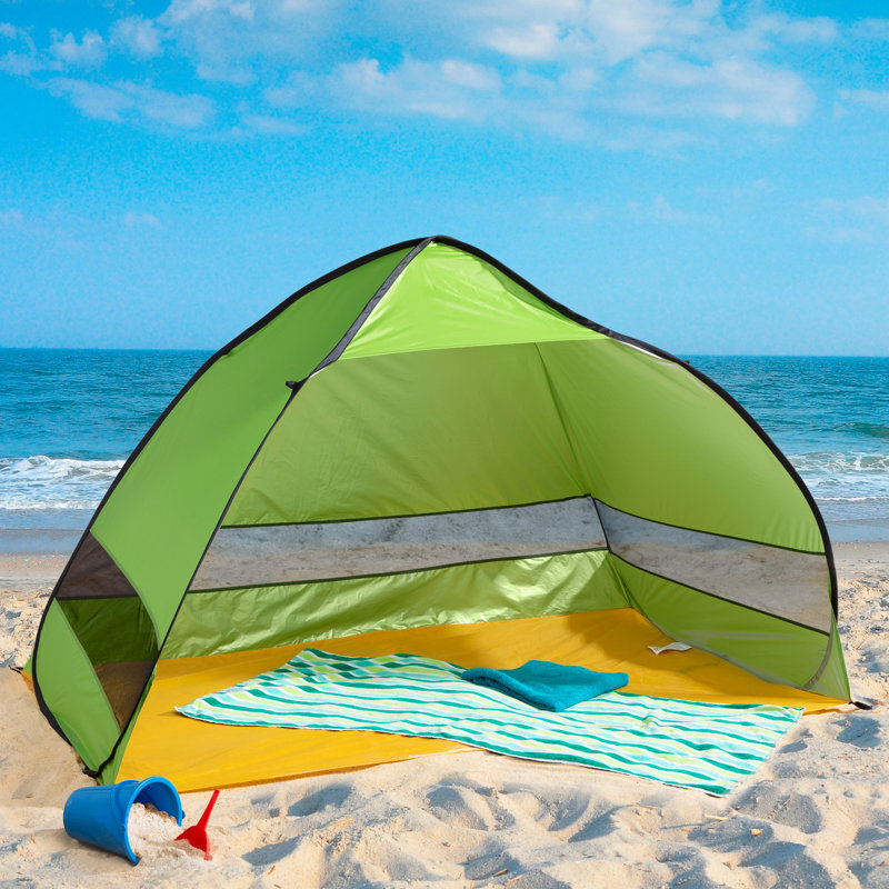 Wakeman Pop Up Beach Tent Fits 2 3 People Sun Shelter with UV Protection and Ventilation Wayfair Canada